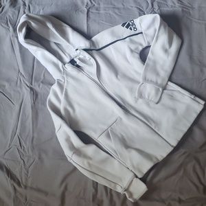 Adidas girls M grey zip up hoodie